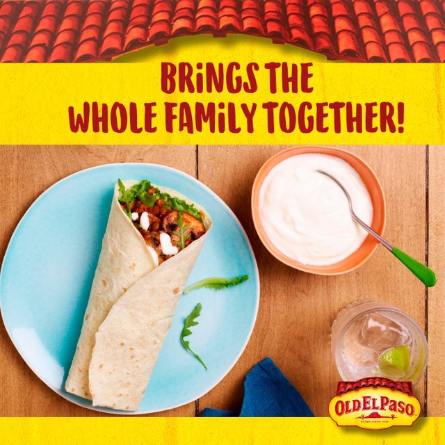 Old El Paso large flour tortilla wraps 350g, imported from the UK
