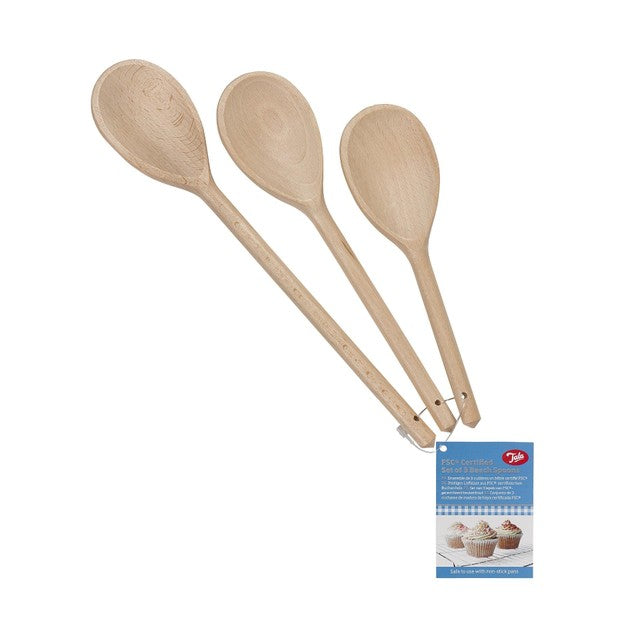 Tala beechwood spoons set of 3 (British brand)