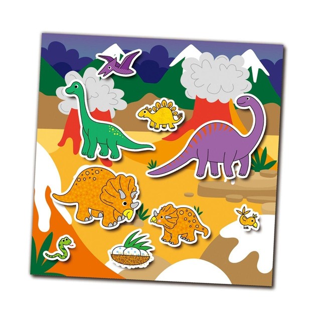 Galt Dinosaurs reusable sticker book 21x21cm, UK version