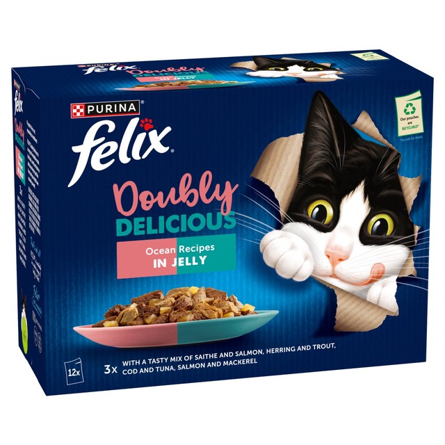 Felix wet cat food ocean recipes in jelly 12 x 85g - British product