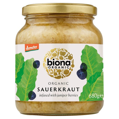 M&S Biona Organic Demeter Sauerkraut with Juniper Berries 680g- Buy online at McGrocer