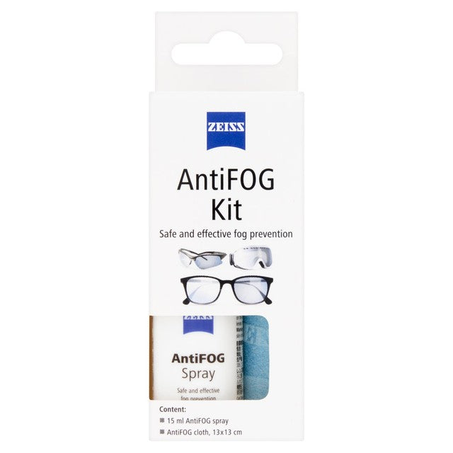 ZEISS AntiFOG Kit with 15 ml spray and cloth (British brand)