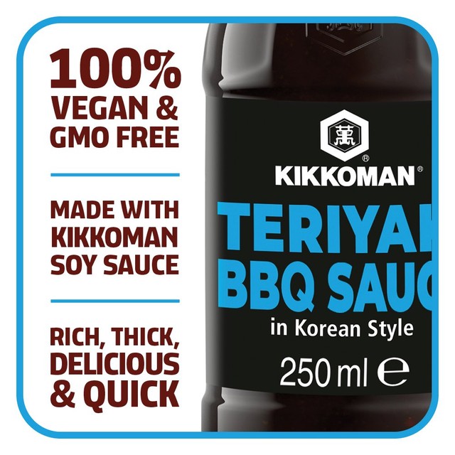 Kikkoman Korean Style Teriyaki BBQ Sauce bottle, UK version