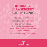 Fever-Tree light rhubarb & raspberry tonic water 8 x 150ml cans - British product