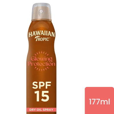 Hawaiian Tropic Glowing Protection SPF 15 Tørr oljesolkspray 200ml