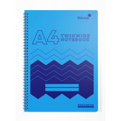 M&S Silvine A4 Polyprop Covered Blue Notebook 80 Sheets- Buy online at McGrocer