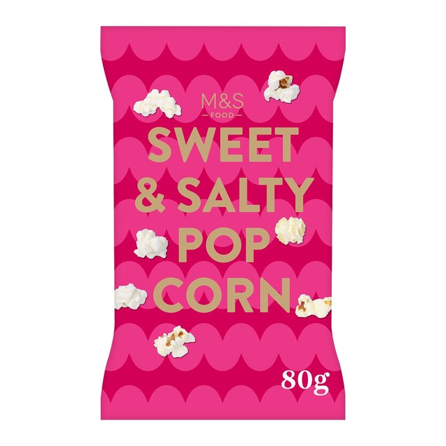 M&S sweet and salty popcorn 80g, imported from the UK