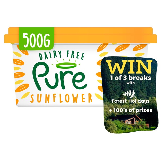 Pure Dairy Free Sunflower Spread 500g, imported from the UK