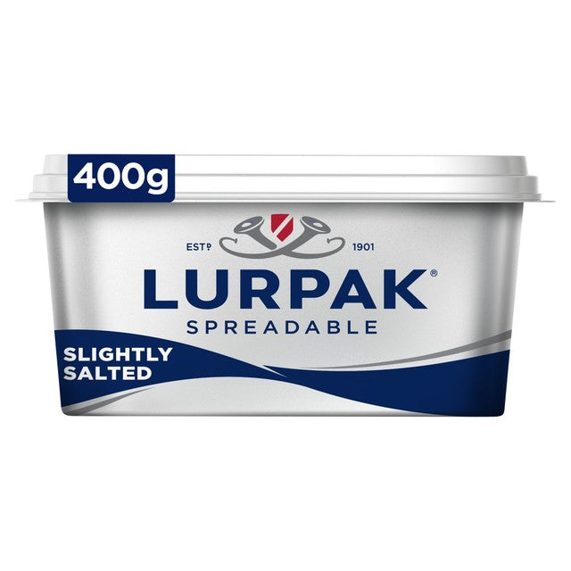 Lurpak spreadable butter slightly salted, imported from the UK