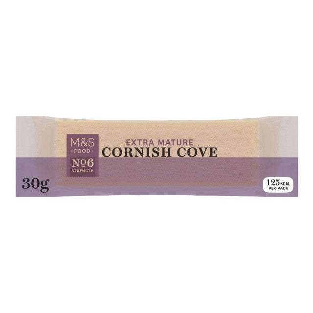 M&S Extra Mature Cornish Cove Cheddar cheese 30g, imported from the UK