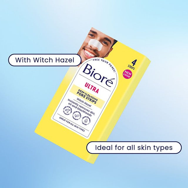 Biore Witch Hazel Pore Strips 4-pack - British product