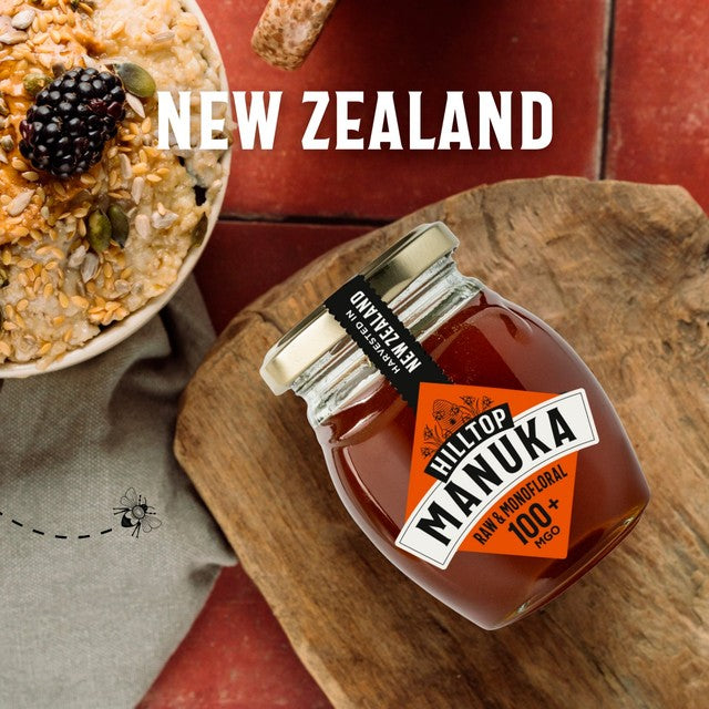Hilltop Honey Manuka MGO100+ honey 225g, UK version