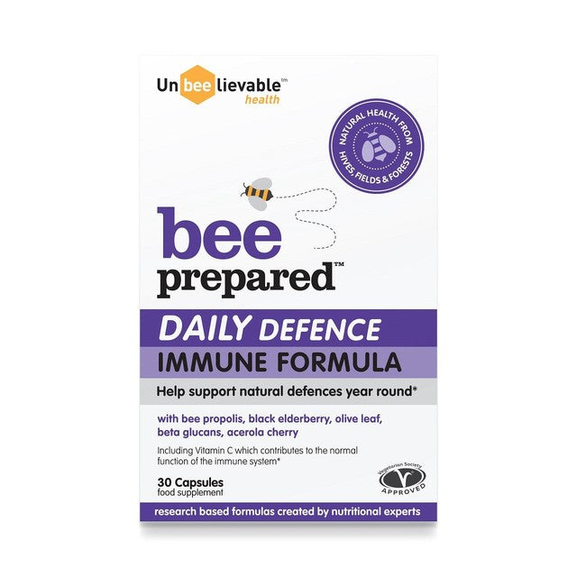 Unbeelievable Bee Prepared Immune Formula Capsules 30 Capsules (British brand)