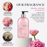 Baylis & Harding peony, lychee, and vanilla hand wash 500ml - British product