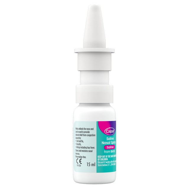 Calpol saline nasal spray for babies from birth 15ml - British product