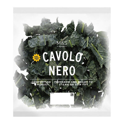 M&S Cavolo Nero Svart Grønnkål Vasket & Klar til Matlaging 125g