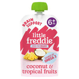 Little Freddie Organic Good for Brains Coconut  Tropical Fruits Baby Food Pouch with Omega 3 6 Months 90g