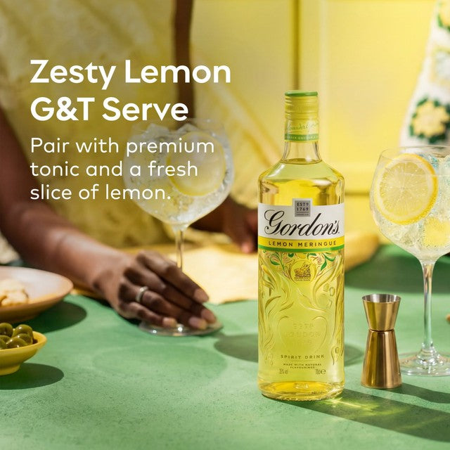 Gordon's Lemon Meringue Gin 70cl glass bottle, UK version.