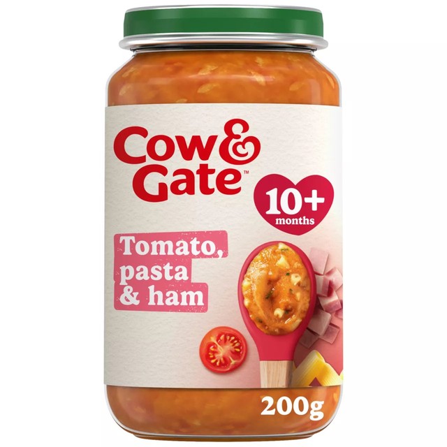 Cow & Gate tomato ham pasta baby food jar 200g - British product