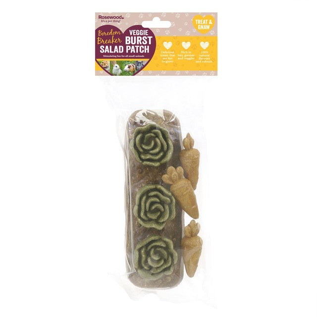 Rosewood Veggie Burst Salad Patch small animal treat 200g (British brand)