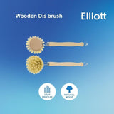 Elliotts wooden dish brush with natural Tampico fibres - British product