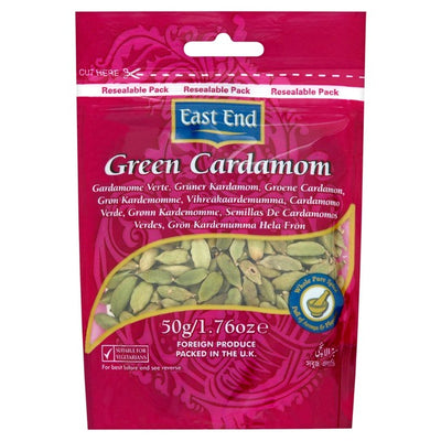 East End Grüne Kardamomkapseln, ganze reine Gewürze, 50g