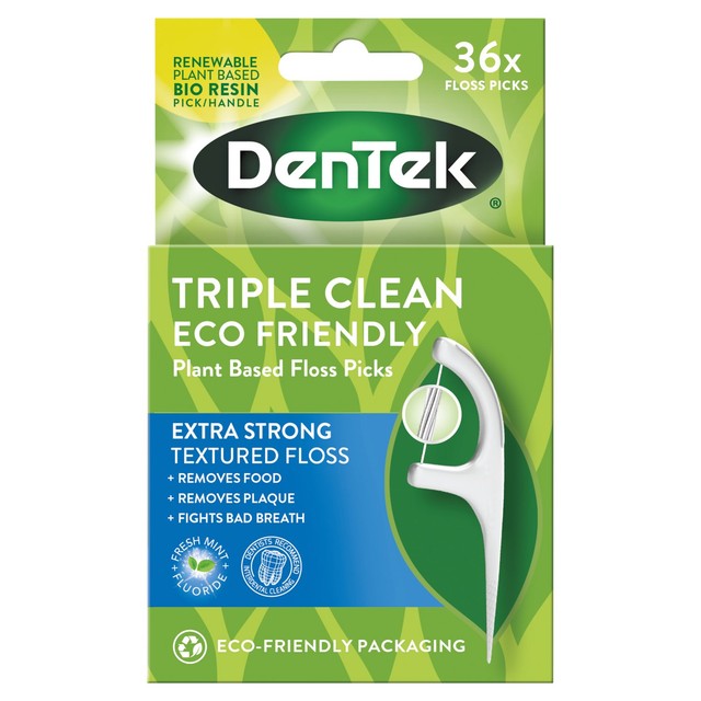DenTek ECO Triple Clean floss picks - British product