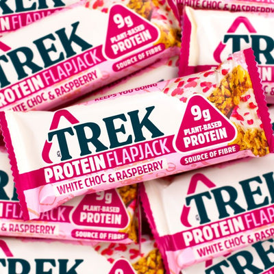 Trek White Chocolate Raspberry Protein Flapjacks 3 x 50g