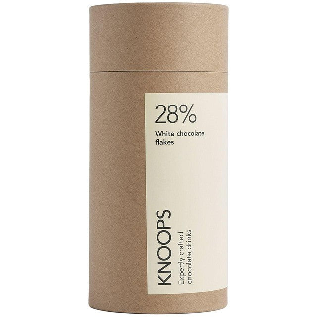 KNOOPS 28% white hot chocolate flakes 250g, UK version