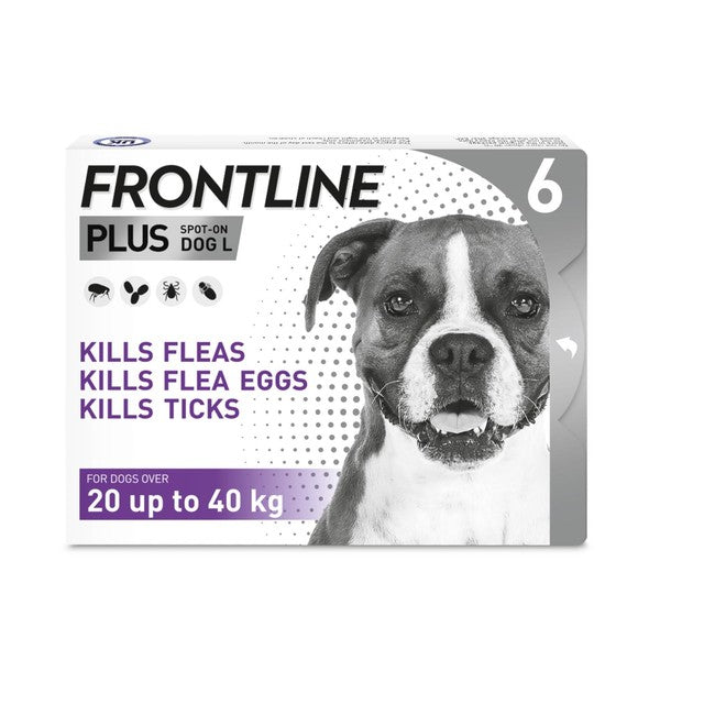 Frontline Plus flea tick treatment large dog 20-40kg - British product