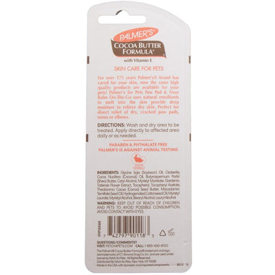 Baume pour coussinets et nez Palmer's Paw Pad & Nose Balm au beurre de cacao pour pattes de chien 100g