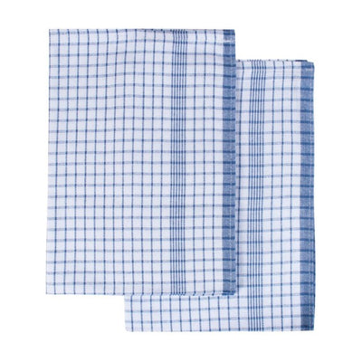 M&S Belledorm Blue & White Check Tea Towels 2 Pack- Buy online at McGrocer