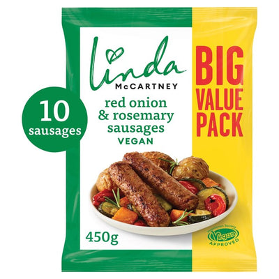 M&S Linda McCartney's 10 Vegetarian Red Onion & Rosemary Sausages 454g- Buy online at McGrocer