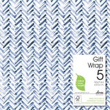 Deva Designs Blue Chevron gift wrap 5m x 50cm - British product