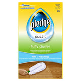 Pledge Dust It Fluffy Duster Refill 5 pack, imported from the UK