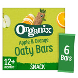 Organix apple and orange soft oaty bars toddler snacks multipack 6 x 23g, imported from the UK