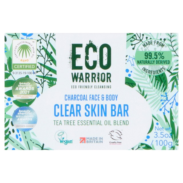 Little Soap Company Eco Warrior Clear Skin Bar soap bar 100g - British product