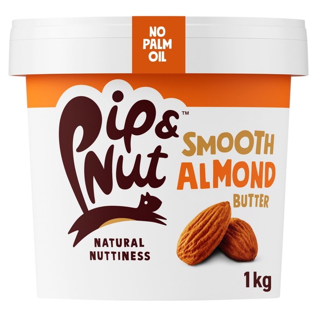 Pip & Nut smooth almond butter 1kg, imported from the UK
