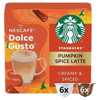 Starbucks Kürbisgewürz Latte von Nescafe Dolce Gusto Kaffeepads x6