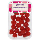 Ocado raspberries 150g, imported from the UK