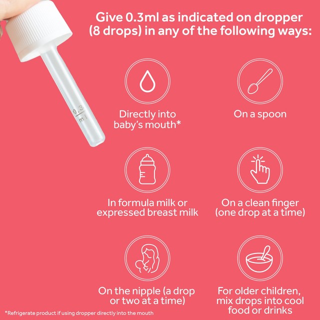 Optibac Probiotics Baby Drops 30 servings, imported from the UK