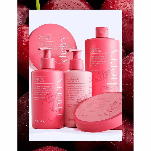 M&S Burst Bodycare cherry shower gel 500ml, imported from the UK