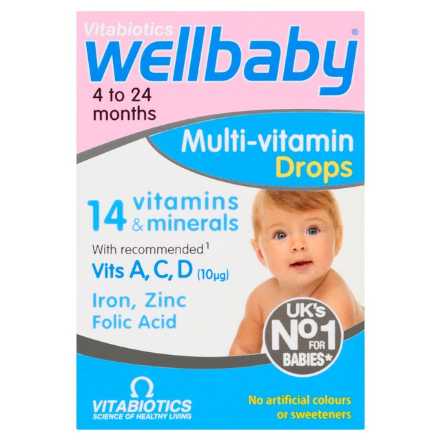 Vitabiotics Wellbaby multivitamin drops for babies 4-24 months 30ml (British brand)