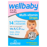 Vitabiotics Wellbaby multivitamin drops for babies 4-24 months 30ml (British brand)