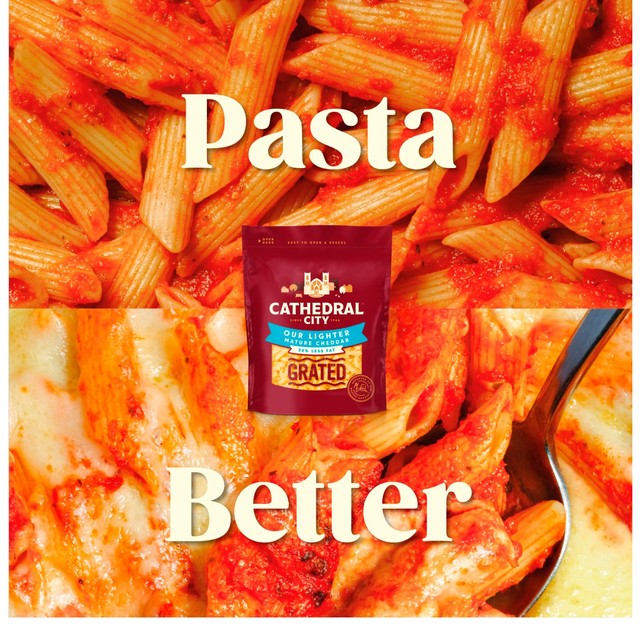 Cathedral City Lighter Mature Grated Cheese 180g - British product