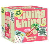 Living Things Rhubarb & Apple Biotic Soda 4 x 330ml, UK version