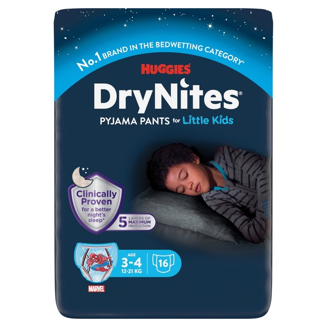 Huggies DryNites 3-4 years Boy Night Pants - British product