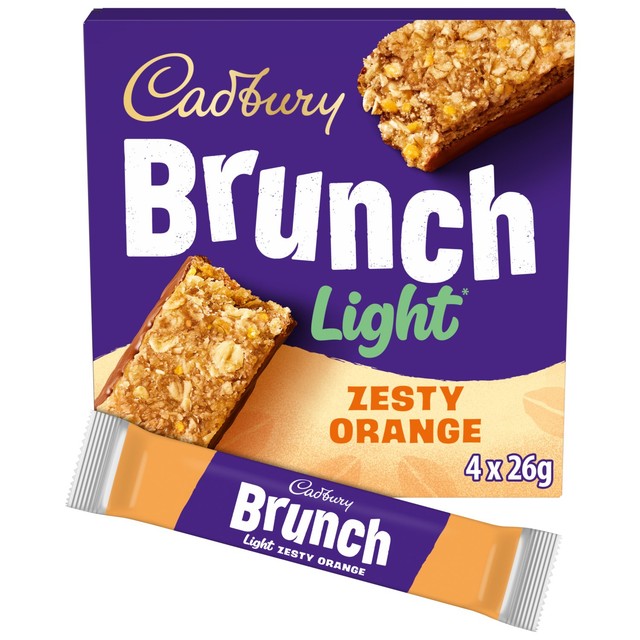 Cadbury Brunch Light orange chocolate cereal bars, UK version