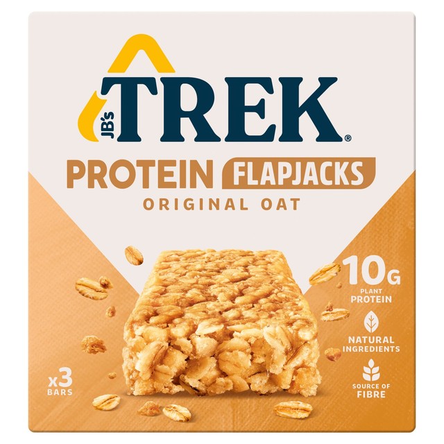 Trek Original Oat Protein Flapjack Bars Multipack 3x50g (British brand)