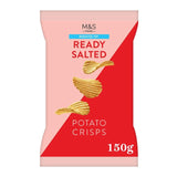 M&S Reduced Fat Ready Salted Crisps 150g, imported from the UK